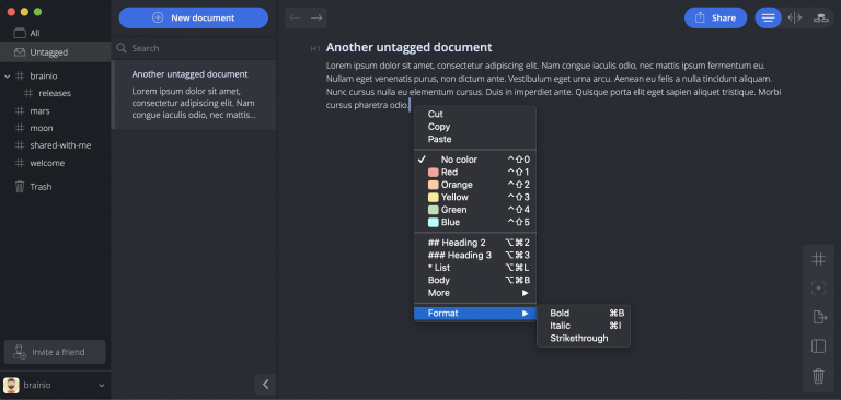 Brainio Updates: New context menu, Untagged documents and more ⭐️